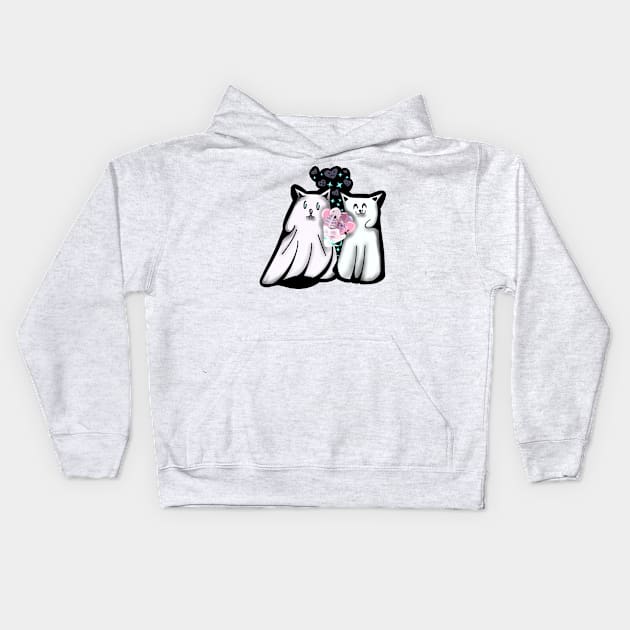 Cat ghosts Kids Hoodie by ORTEZ.E@GMAIL.COM